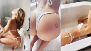 Brittney Palmer filtró fotos en bikini blanco desnuda