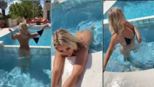 Paige VanZant posa desnuda en la piscina en su cuenta de OnlyFans