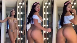 Steffy Moreno en ropa íntima bailando de forma sensual