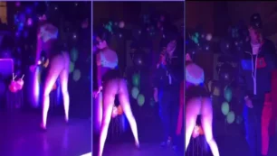 Bailarina con curvas moviéndose sensualmente en evento de Shelow Shaq