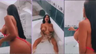 Karina Garcia en una sensual sesión en la bañera