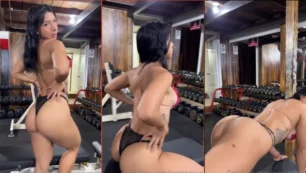 Jennifer Ponce motivada en el Gimnasio