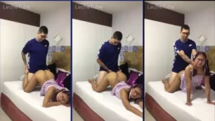 Una pareja joven grabó un video casero travieso