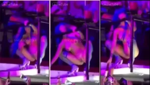 Cardi B se graba utilizando una botella en un club de striptease