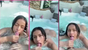 Aida Cortes disfrutando en la piscina con un hombre de Miami en un vídeo para adultos en Lechetube