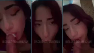 Amiichan dándole una buena follada oral a su súper dotado compañero