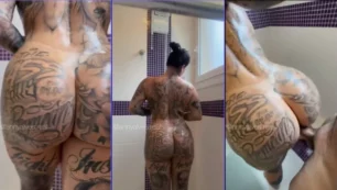 Anny Alves de Brasil, desnuda en el baño divirtiéndose con su amiga dotada