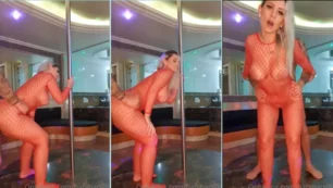 Babi Barelli mostrando todo en el motel con los pies en alto y el culo afuera