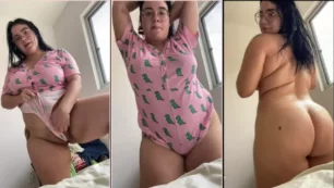 Babysamixxx haciendo un strip tease muy sensual en pijama