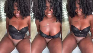 Bombón de onlyfans Ioná Galvão bailando sensualmente con las piernas abiertas mostrando todo