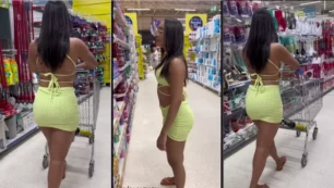 Edna Samara desnuda en el supermercado mostrando su coño