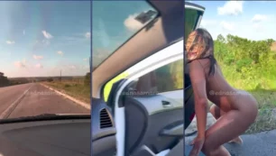 Edna samara se desnuda en la carretera mostrando su gran culo y su hermoso trasero