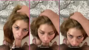 Fabiola Delfim practicando sexo oral hasta recibir una sabrosa corrida