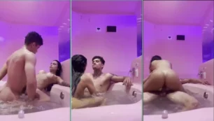 Fernanda Campos dando show en la bañera con un chico bien dotado