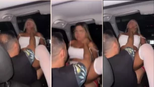 La rubia traviesa Onlyfans se lo está dando a su chico en el coche, rebotando sobre su polla y poniendo los ojos en blanco