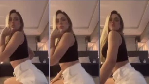 Nanda Cassuriaga sensualizándose al son del funk y poniendo esa cara provocativa