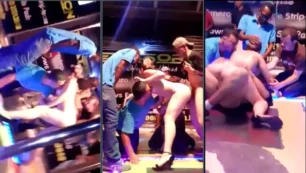 Orgía con una atractiva mujer en un club liberal