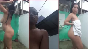 A Hottie se le filtraron imágenes bailando desnuda en su patio trasero