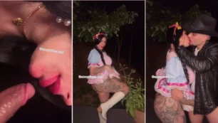 Anny Alves luciendo un vídeo especial de la fiesta de junio con un chico nuevo. ¡Puedes imaginar la huella