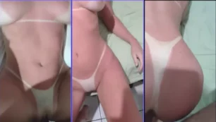 Gabi Fardim de piel dorada cabalgando la polla de su afortunado novio