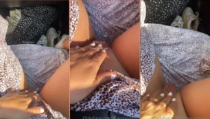 Karol Rosado, famosa de OnlyFans, haciendo un show sexy con el coño perforado dentro de un auto Uber