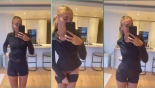 Lillian Phillips, famosa de OnlyFans, mostró mucho al levantarse el short sin usar bragas y lucirse de manera sensual