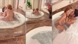 Nadine Borges en un picante momento con una sensual pelirroja en la bañera de un motel