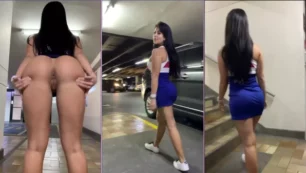 Steffy Moreno es captada sin bragas con vestidito en el edificio