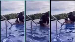 Valentina Midget es brutalmente penetrada en la piscina por Louie Smalls