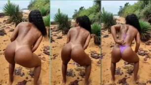 Vanessa Rodrigues, conocida por sus sensuales fotos en OnlyFans, fue captada bailando y mostrando su cuerpo en la playa