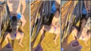 Video viral de rubia comprometida divirtiéndose con amigos en un río mientras su marido está en la puerta