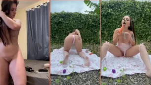 Adria Marcela, famosa de OnlyFans, disfrutando de una hermosa masturbación al aire libre