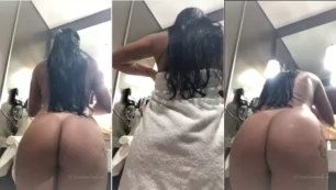 Carol Machado, famosa de OnlyFans, publicó un video amateur en el baño mostrando su cuerpo desnudo y su respingón culo