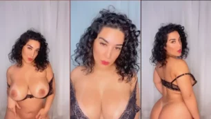 Cléo Silva luce las bragas pegadas a sus grandes tetas en privacy vídeos