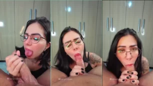 Impresionante sexo oral de Lary Cubas, dejándolo todo muy mojado