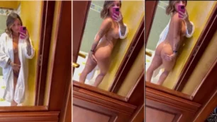 Karol Rosalin luce picante y atrevido video en privacy, mostrándose desnuda y atrevida frente al espejo