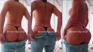 Martina Smith llama la atención con su culo resaltado en pantalones ajustados y micro braguitas