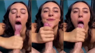 Sienna García, estrella de OnlyFans, follando oralmente caliente y recibiendo eyaculaciones en la boca y la cara