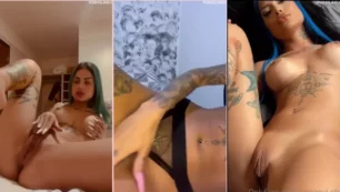 Tati Zaqui luciendo sin ropa tocando su privacy y sintiendo mucho placer