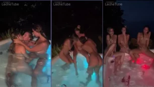 Video filtrado de Hannah Louu en trío en jacuzzi con las chicas