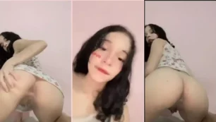 Yandezinha muestra sensualmente su coño mojado y excitado en pijama