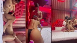 Amanda Luz aprovechando su Privacy en el motel para divertirse con un chico, en presencia de su amiga