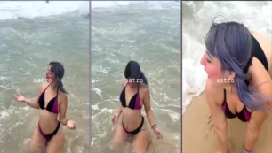 Belinha derrocha sensualidad en mar abierto