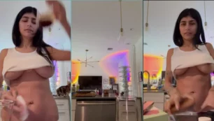 Se filtró un avance de vídeo de pago por evento (PPV) con un top corto debajo de los pechos de Mia Khalifa