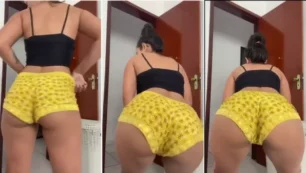 Lorrana Joyce haciendo twerking en pijama con su gran y sensual culo