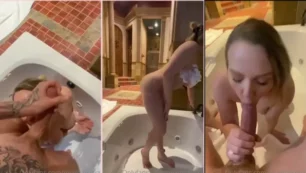 Mia Markova realizando sexo oral y poniendo su buceta en posición de perrito