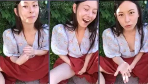 Video filtrado de masturbación al aire libre de ElfGirlTalia, una criada de leche asiática