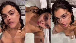 Juliana Coxta, de Câmera Privê, luciendo su belleza y sensualidad en la bañera