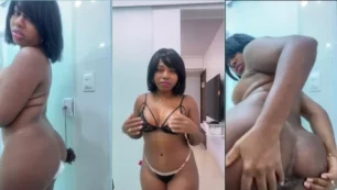 Larissa Pimenta en vídeo amateur usando un plug anal