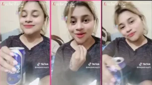 Alejandra Velásquez, reconocida creadora de contenido hondureña, realizando acciones de promoción en la plataforma de TikTok